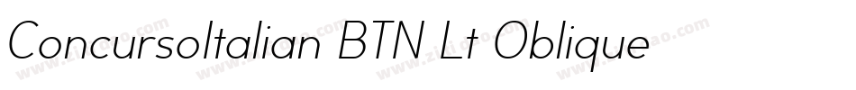 ConcursoItalian BTN Lt Oblique字体转换